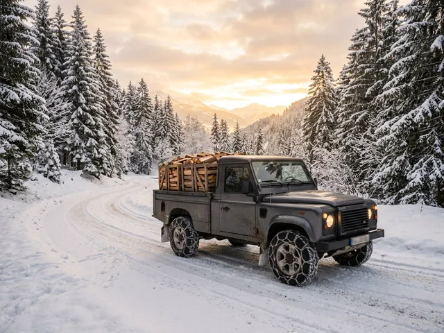 Зимняя доставка по снежным дорогам в Уссурийске